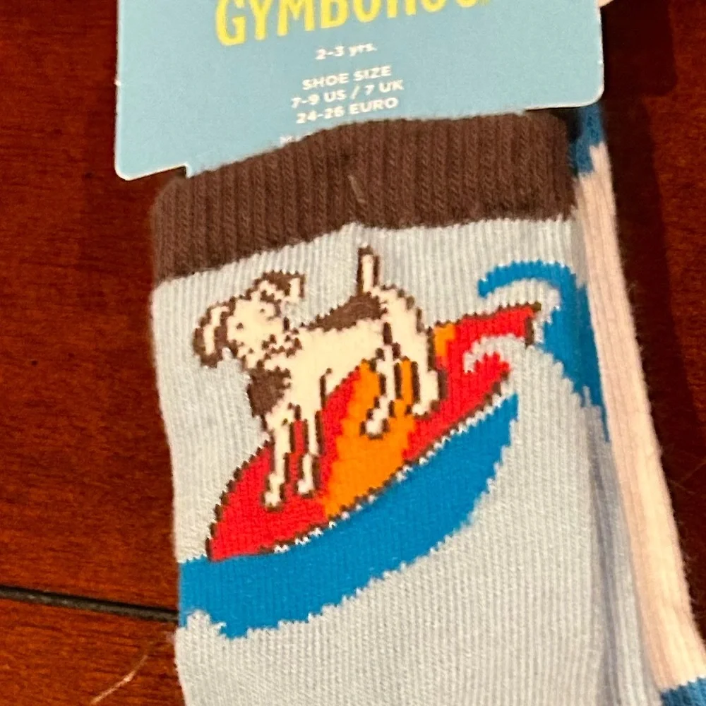 NWT Gymboree Surf Camp Surf Doggy Socks 2 pair Size 2-3 years shoe size 7-9 2007